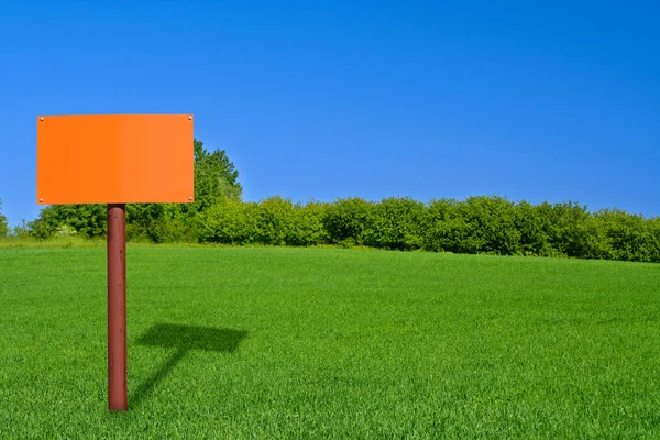 Orange sign post — Stock Photo, Image