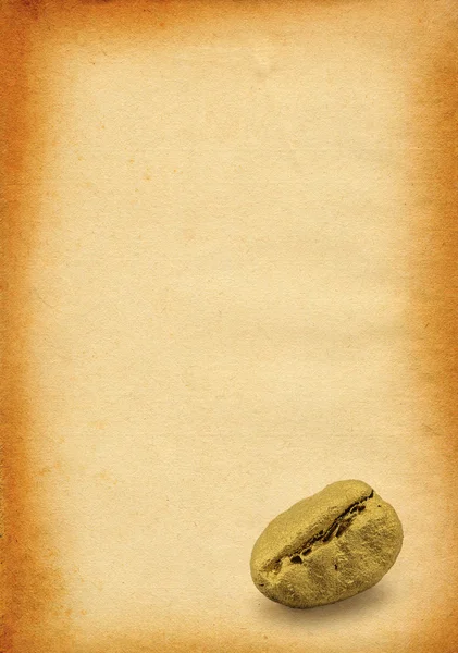 Paper with coffee bean — Zdjęcie stockowe