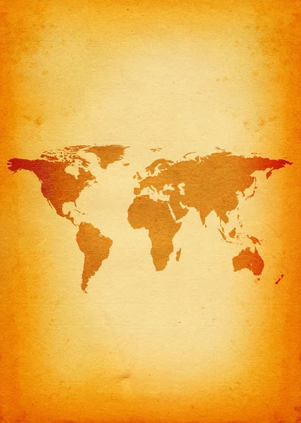 Mapa świata - pionowe — Zdjęcie stockowe