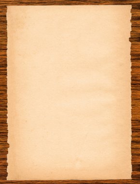 Paper page on wood clipart
