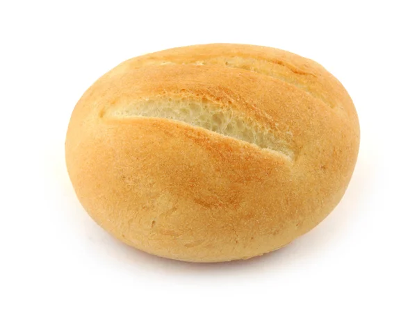Fresh bun on white — Stock Photo, Image