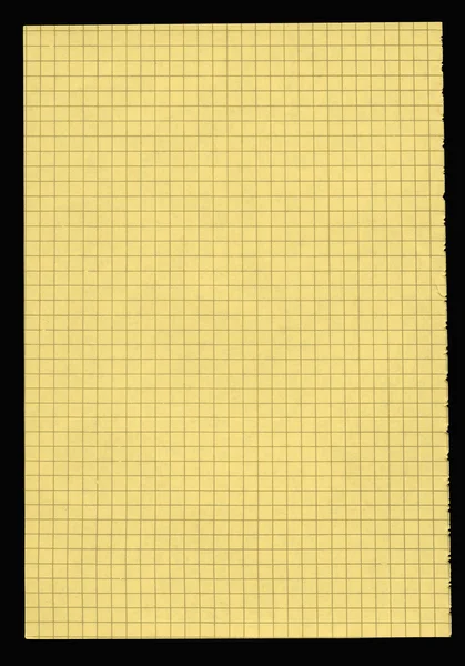 XXL size piece of yellow squared paper — Stock Photo, Image