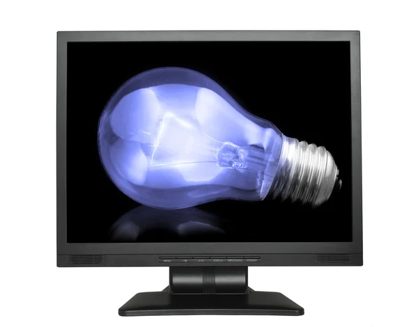 Light bulb in lcd screen — Stockfoto