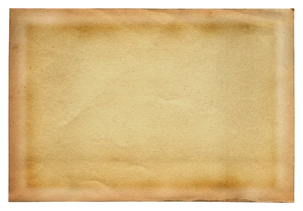 Стара паперова сторінка на білому — стокове фото