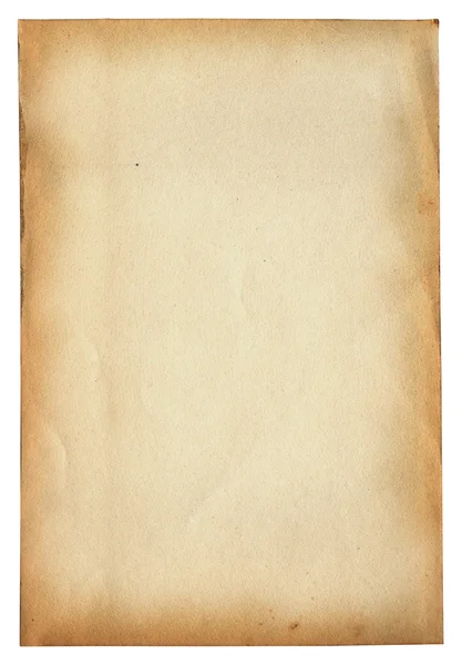 Gamla papper sida på vit — Stockfoto