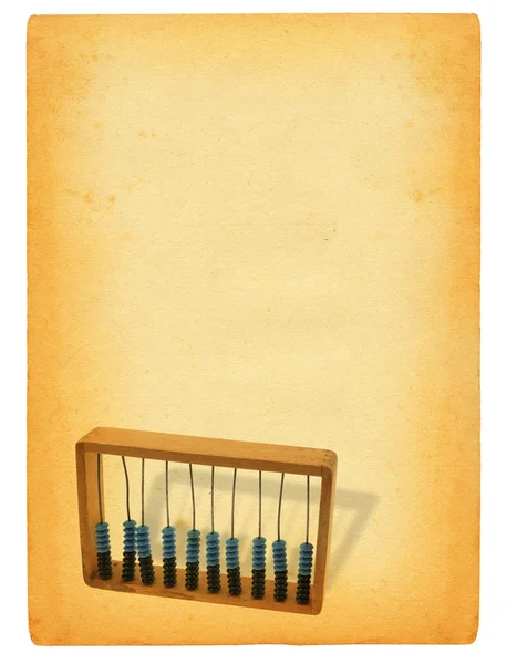 Starý list papíru s motivem abacus — Stock fotografie