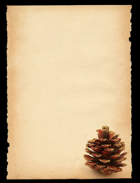 Folha velha de papel com motivo de cone — Fotografia de Stock