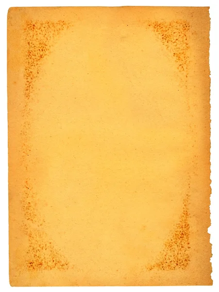 Folha de papel velha manchada — Fotografia de Stock