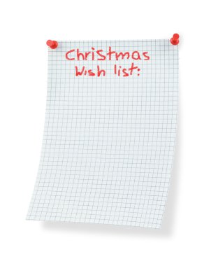 Christmas wish list clipart