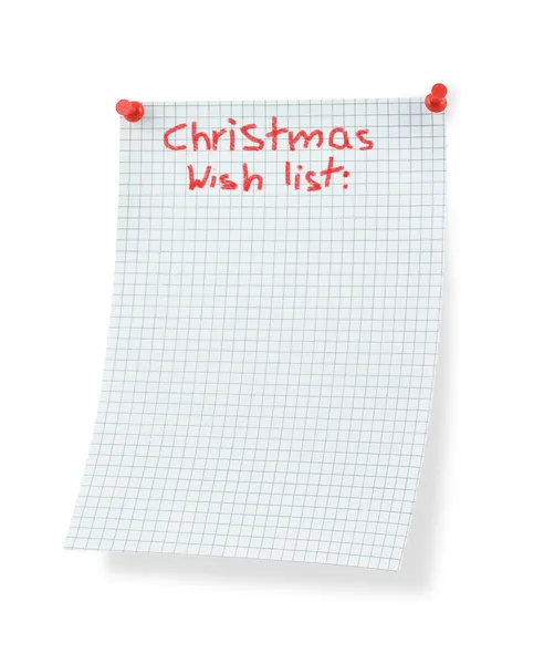 Seznam přání vánoční — Stock fotografie