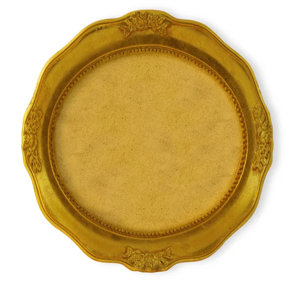 Moldura circular dourada — Fotografia de Stock