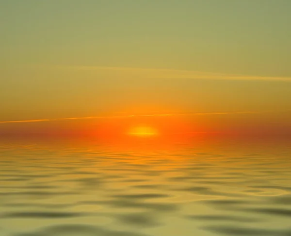 Zonsondergang met geen enkel element landschap — Stockfoto