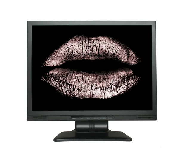 Kärleksbudskap i LCD-skärm — Stockfoto