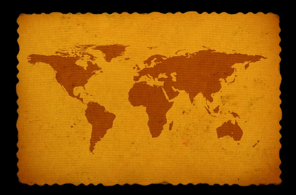 Oude gekleurde wereldkaart — Stockfoto