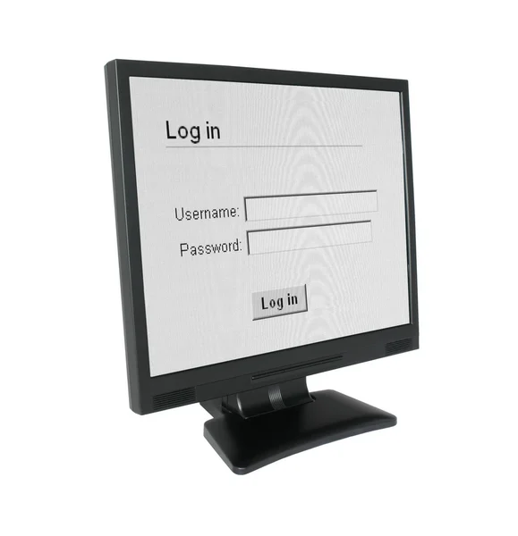 Log in screen — Stock Photo, Image