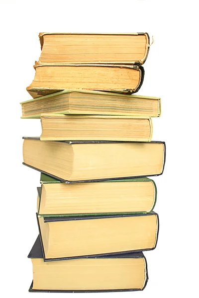 Stack of yellowed books — Stock Photo, Image