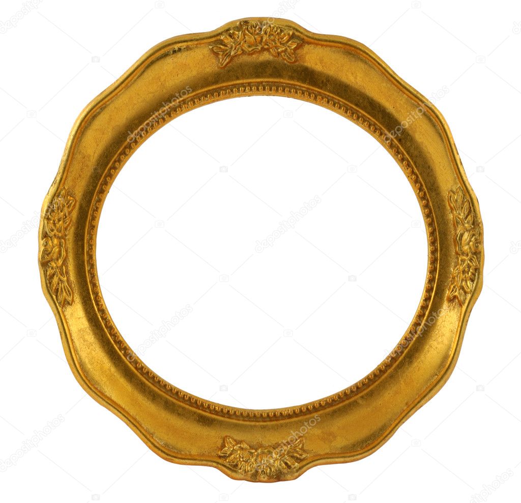 Circular golden frame