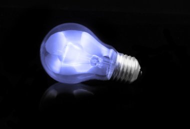 Blue light bulb clipart