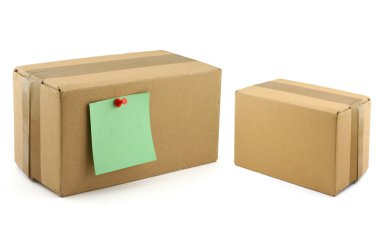 Two cardboard boxes clipart