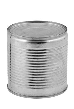 Food tin can on white clipart