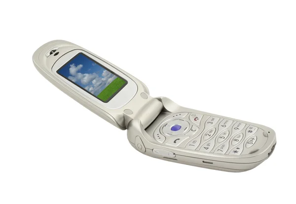 Teléfono móvil con fondo de pantalla —  Fotos de Stock
