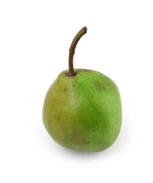 Enda päron på vit — Stockfoto
