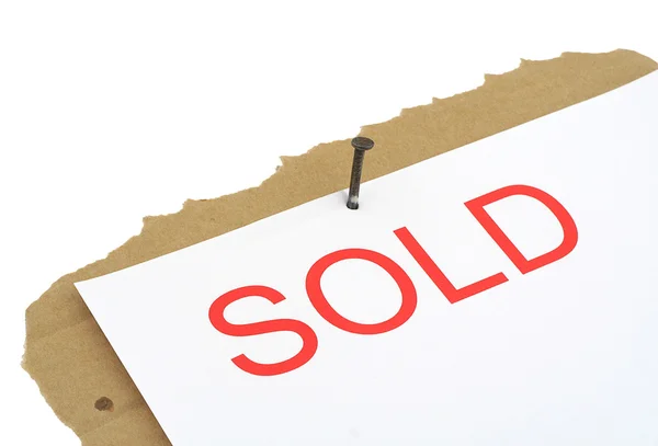 Sold property sign — Stock Photo, Image