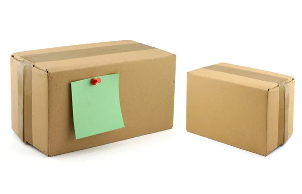 Two cardboard boxes — Stock Photo, Image