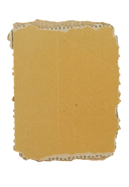 Pieza de cartón sobre blanco —  Fotos de Stock