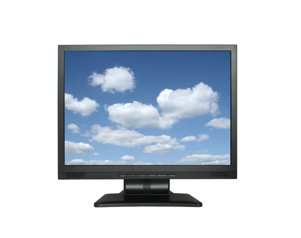 LCD s pozadí oblohy — Stock fotografie