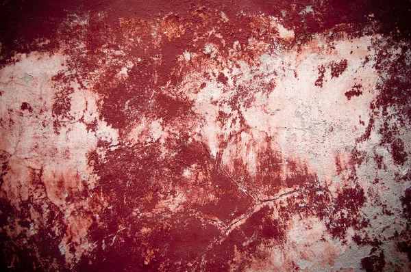 赤のひびの入った壁 — ストック写真