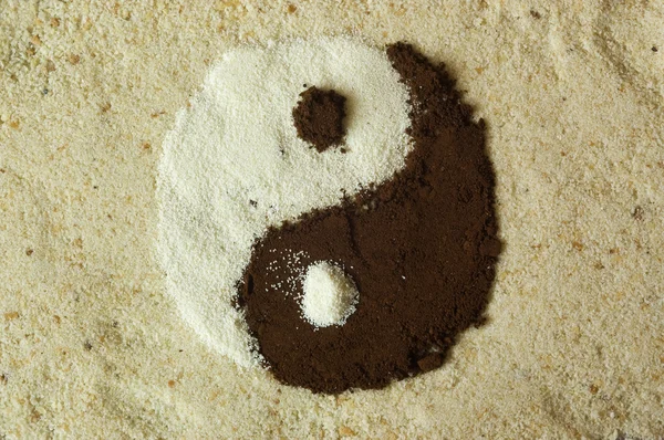 stock image Natural Ying Yang symbol