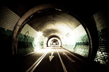 Tunnel by night clipart