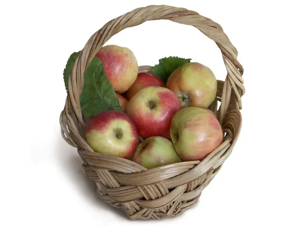 바구니에 담긴 사과 스톡 사진