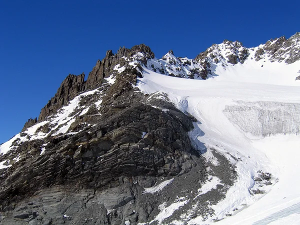Moraine with glacier — Stock Photo, Image
