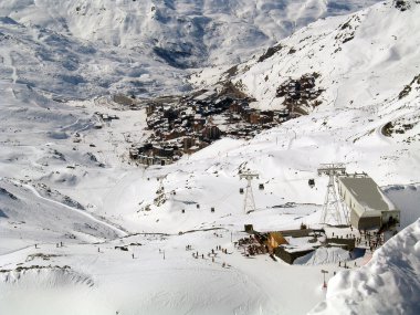 Val Thorens with cablecar clipart