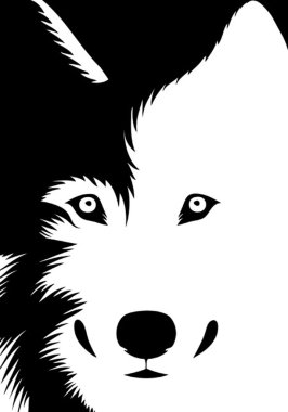 Wolf design clipart