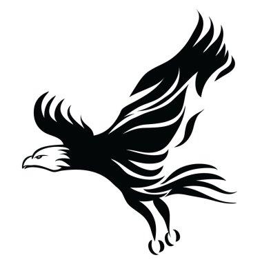 Black eagle design clipart