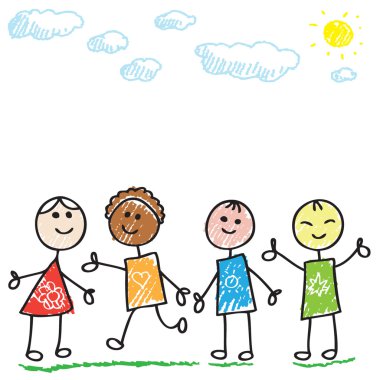 Doodle children clipart