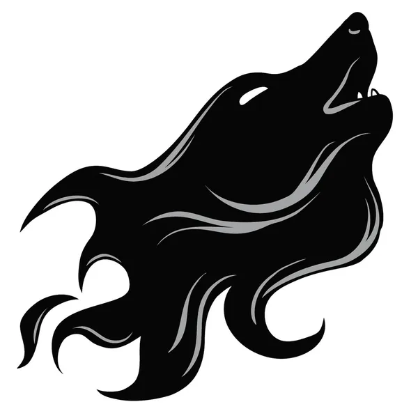 オオカミの頭部 — ストックベクタ