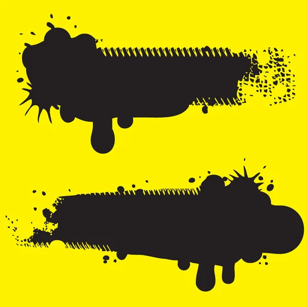 Grunge unk splat bannières — Image vectorielle