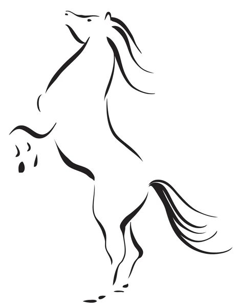 Vita hästen — Stock vektor