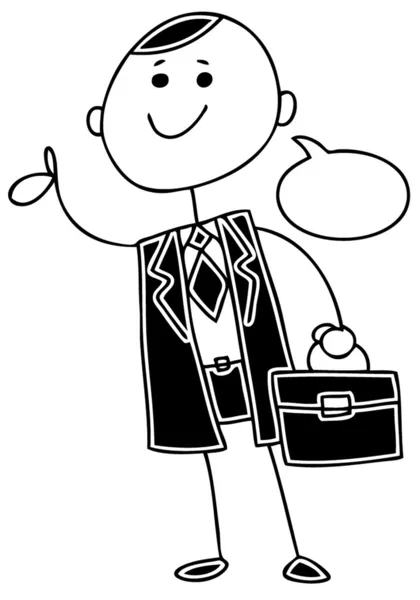 Homme d'affaires doodle — Image vectorielle