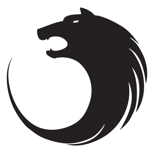 Značka Wolf kruh — Stockový vektor