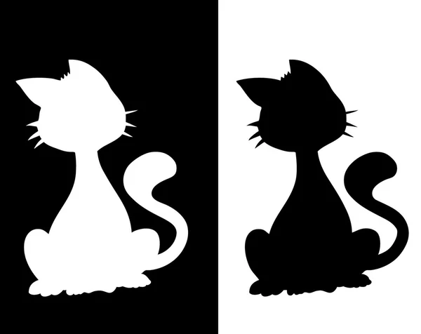 Silhouette d'un chat — Image vectorielle