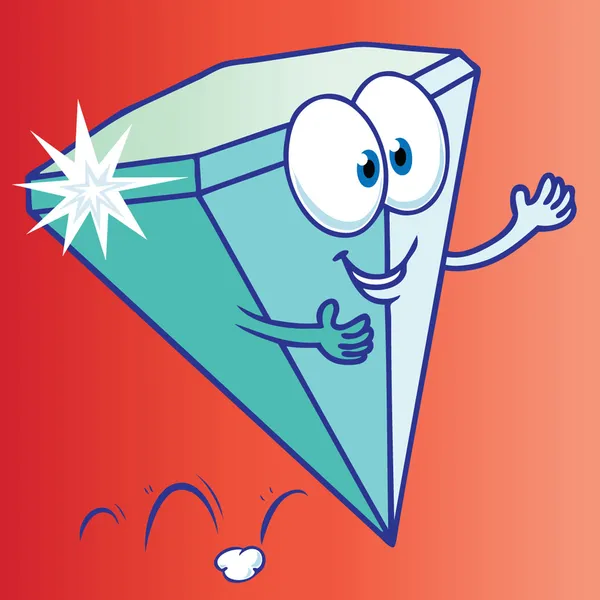 Cartoon diamant — Image vectorielle