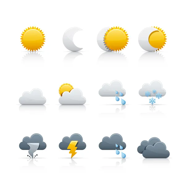 Symbolset - Wetter und Klima — Stockvektor