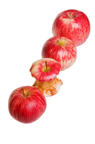 Rode astrachan appels — Stockfoto