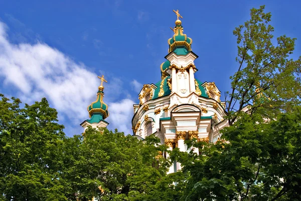 Orthodoxe kerk koepels in kiev, Oekraïne — Stockfoto