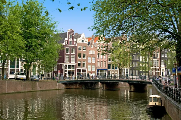 Амстердам канал — стокове фото